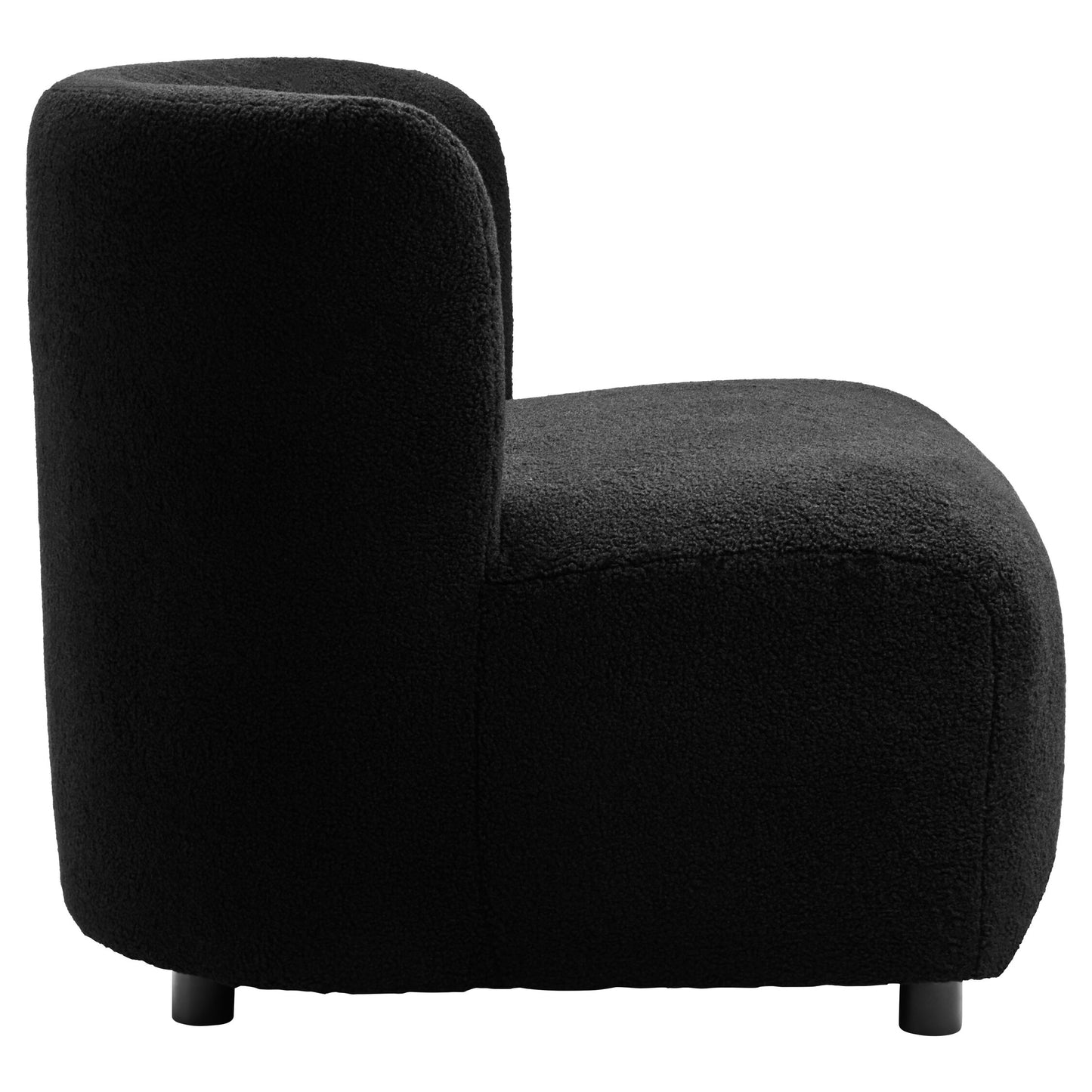 Allure Black Bouclé-Effect Armless Armchair