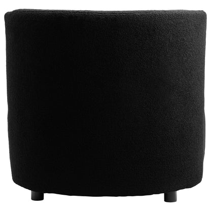 Allure Black Boucle Effect Armless Lounge Chair Armchair | Bali & Blue