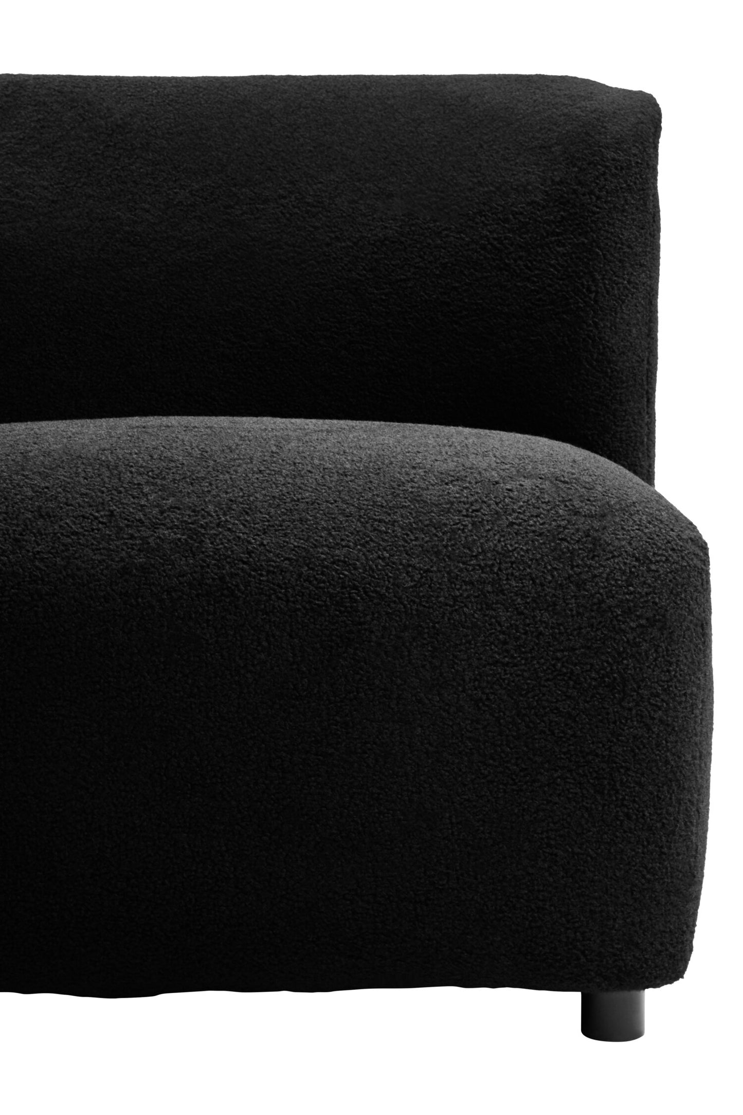 Allure Black Bouclé-Effect Armless Armchair