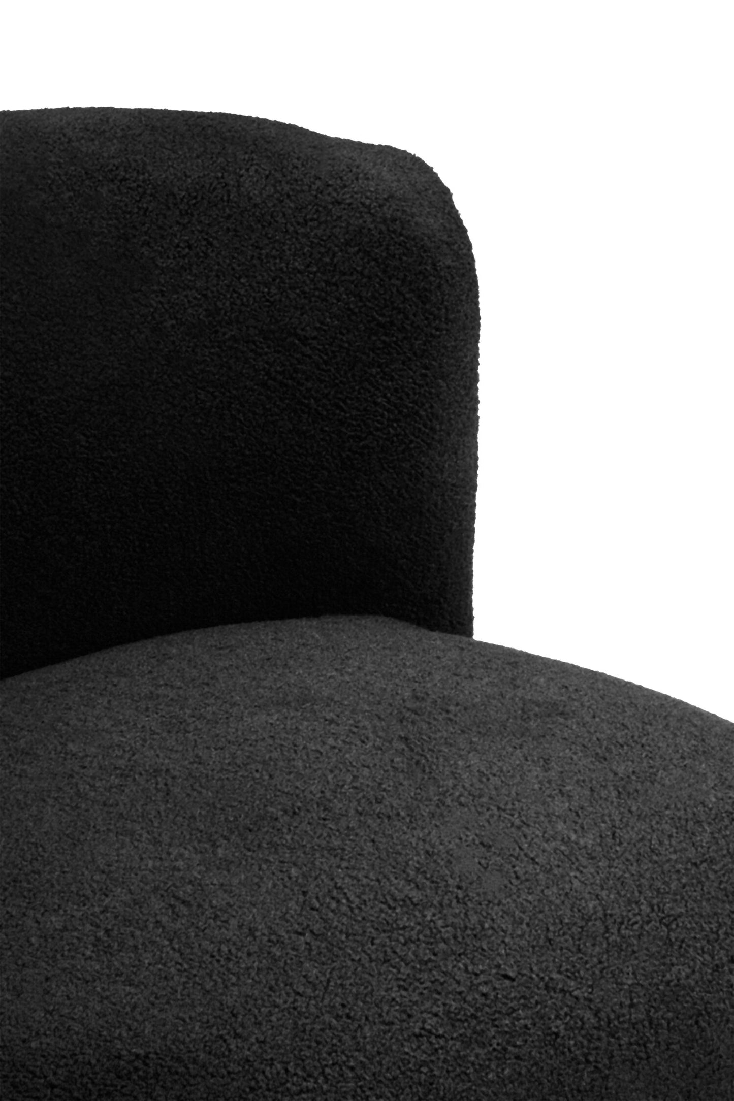 Allure Black Bouclé-Effect Armless Armchair
