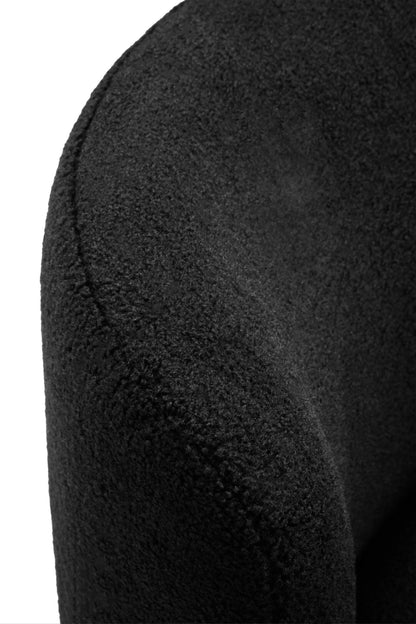 Allure Black Bouclé-Effect Armless Armchair