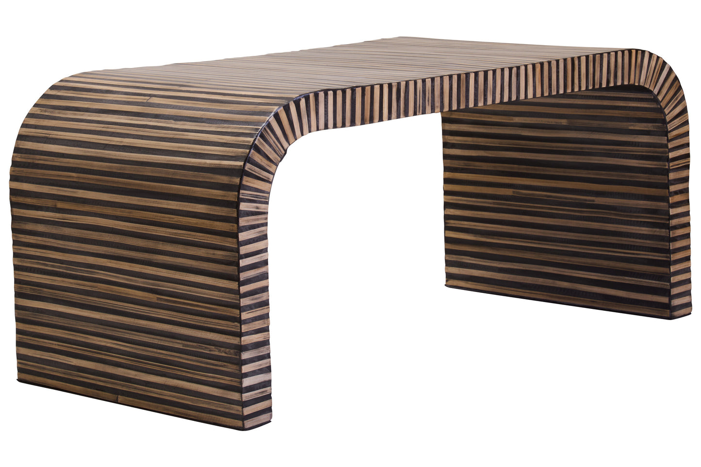 Argentina Bamboo Inlay Curved Coffee Table