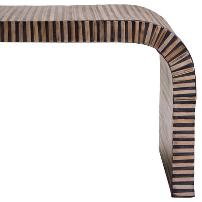 Argentina Bamboo Inlay Curved Coffee Table