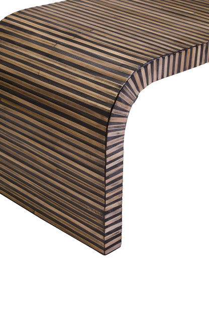 Argentina Bamboo Inlay Curved Coffee Table