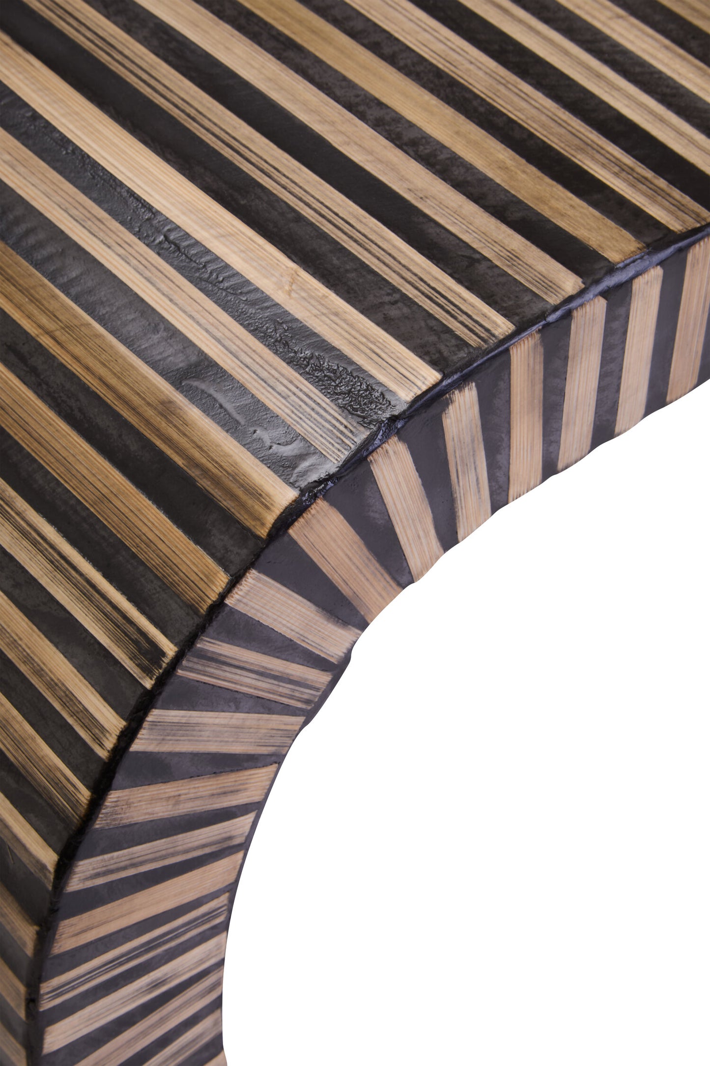 Argentina Bamboo Inlay Curved Coffee Table