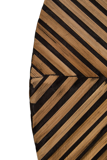 Argentina Bamboo Inlay Round Boho Wall Mirror