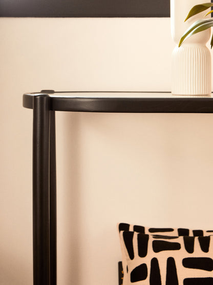 Fiji Rattan and Glass 2 Tier Console Table