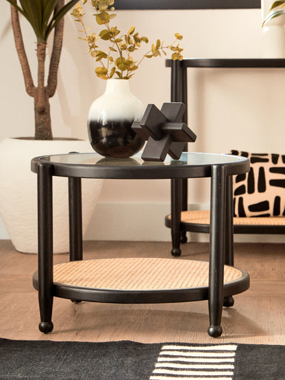 Fiji Rattan and Glass Coffee Table