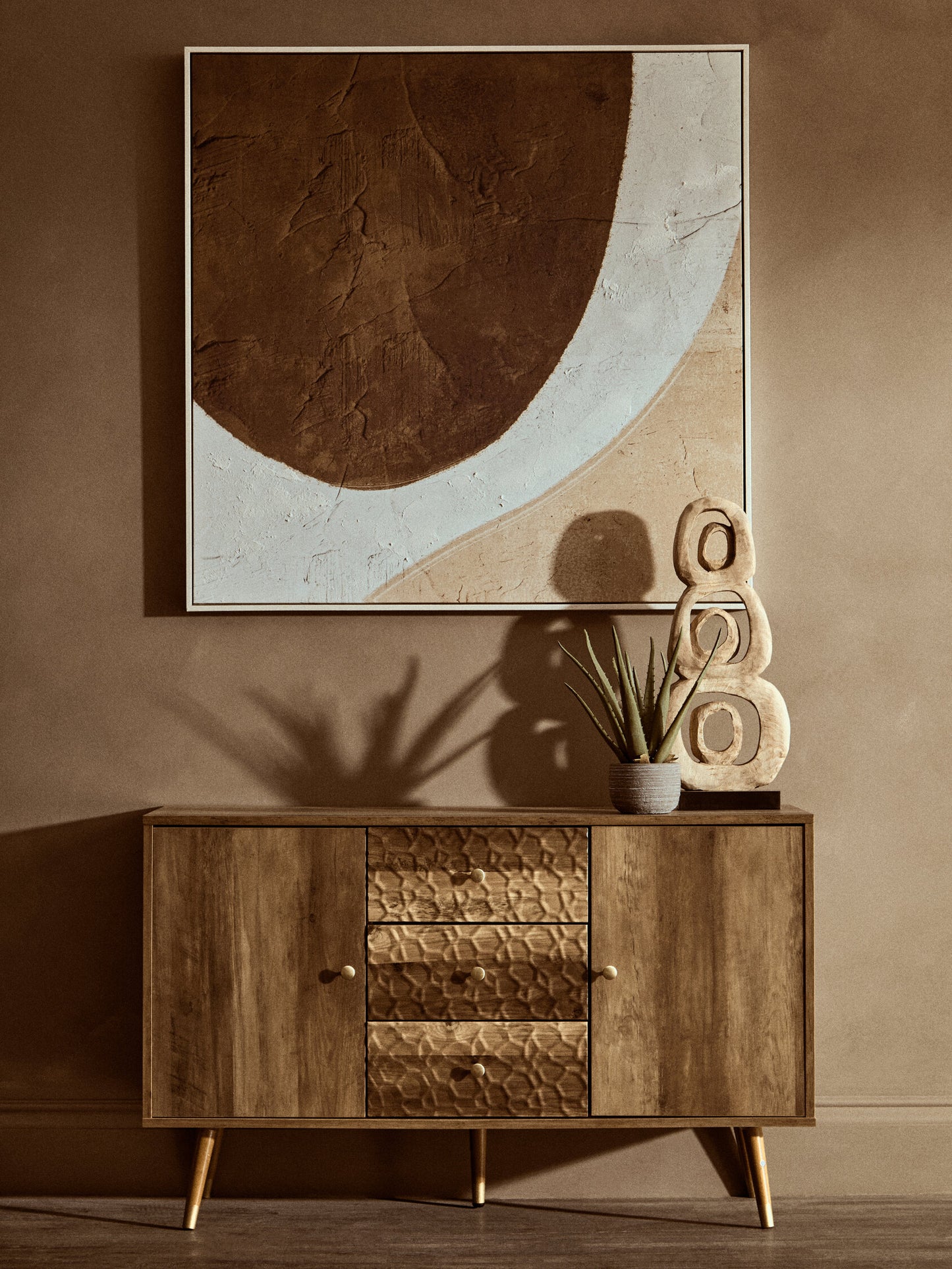 Oscar Wood Veneer Sideboard