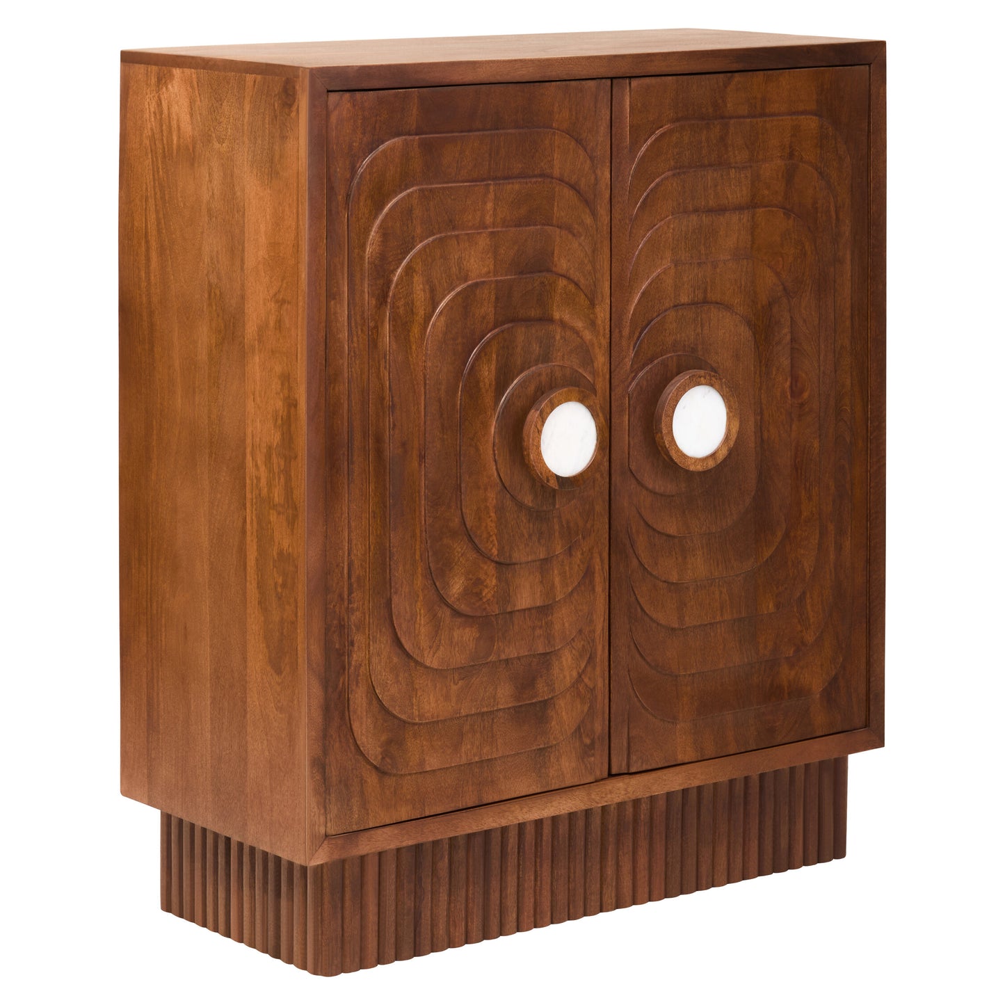 Brando 2 Door Mango Wood Carved Cabinet