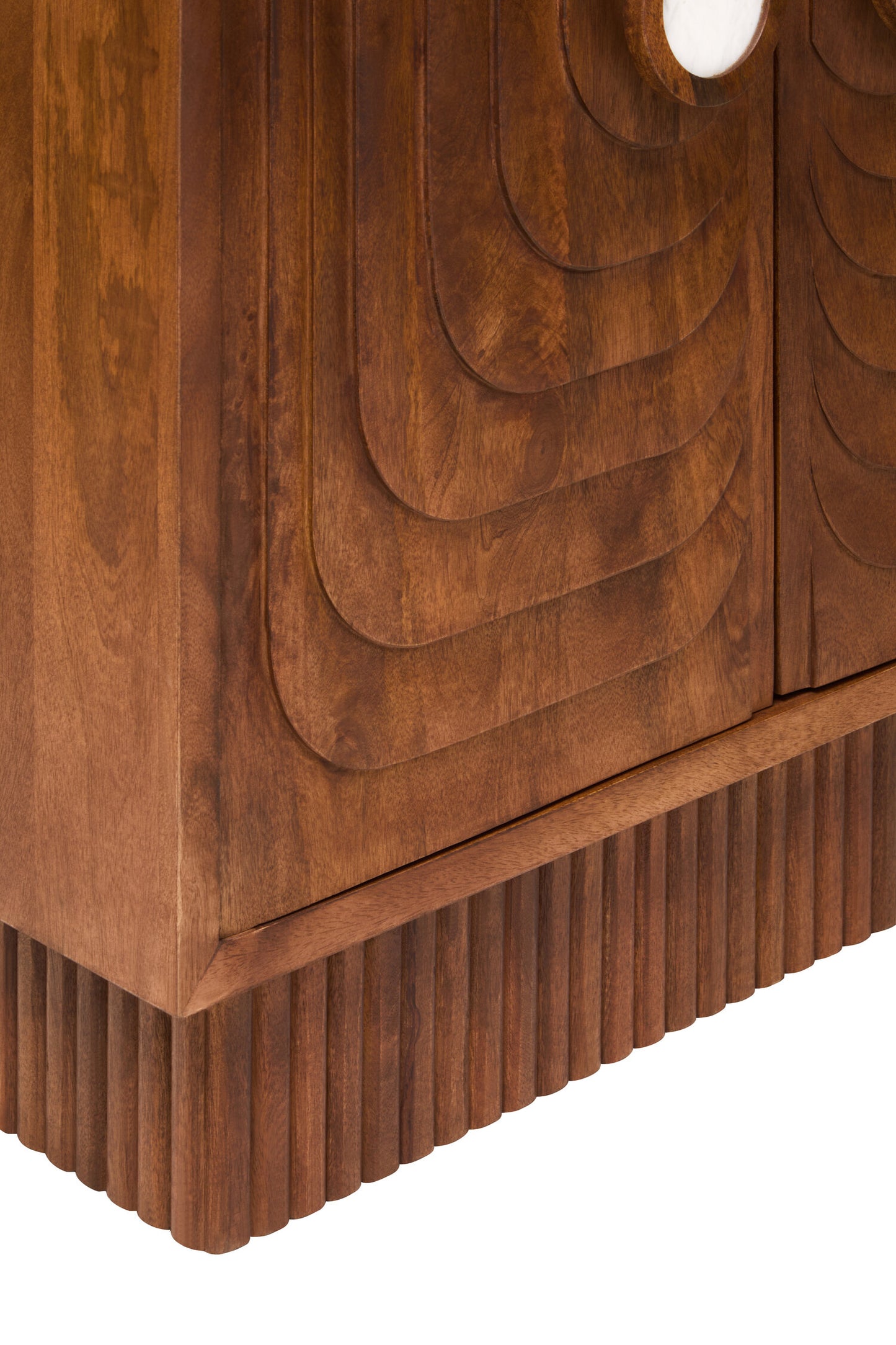 Brando 2 Door Mango Wood Carved Cabinet