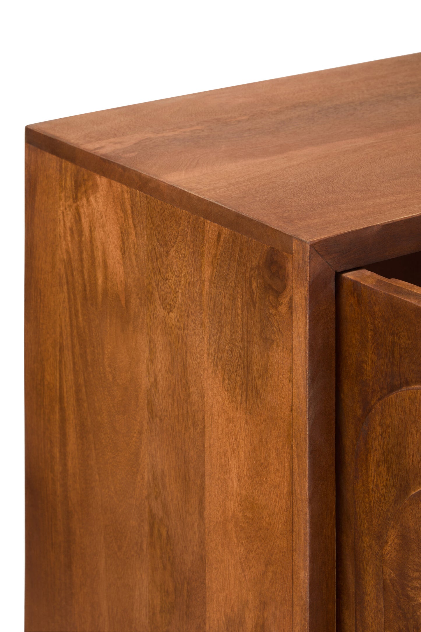 Brando 2 Door Mango Wood Carved Cabinet