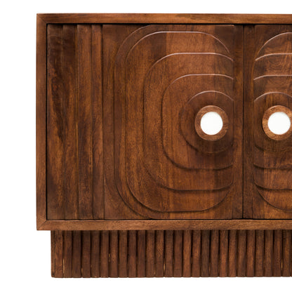 Brando 2 Door Mango Wood Carved Sideboard