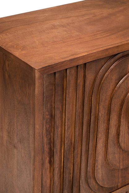 Brando 2 Door Mango Wood Carved Sideboard