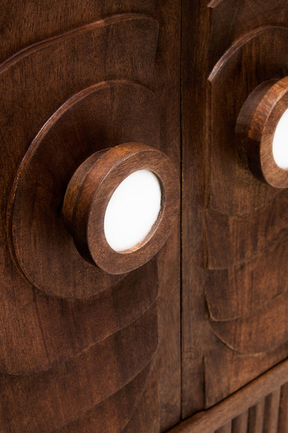 Brando 2 Door Mango Wood Carved Sideboard