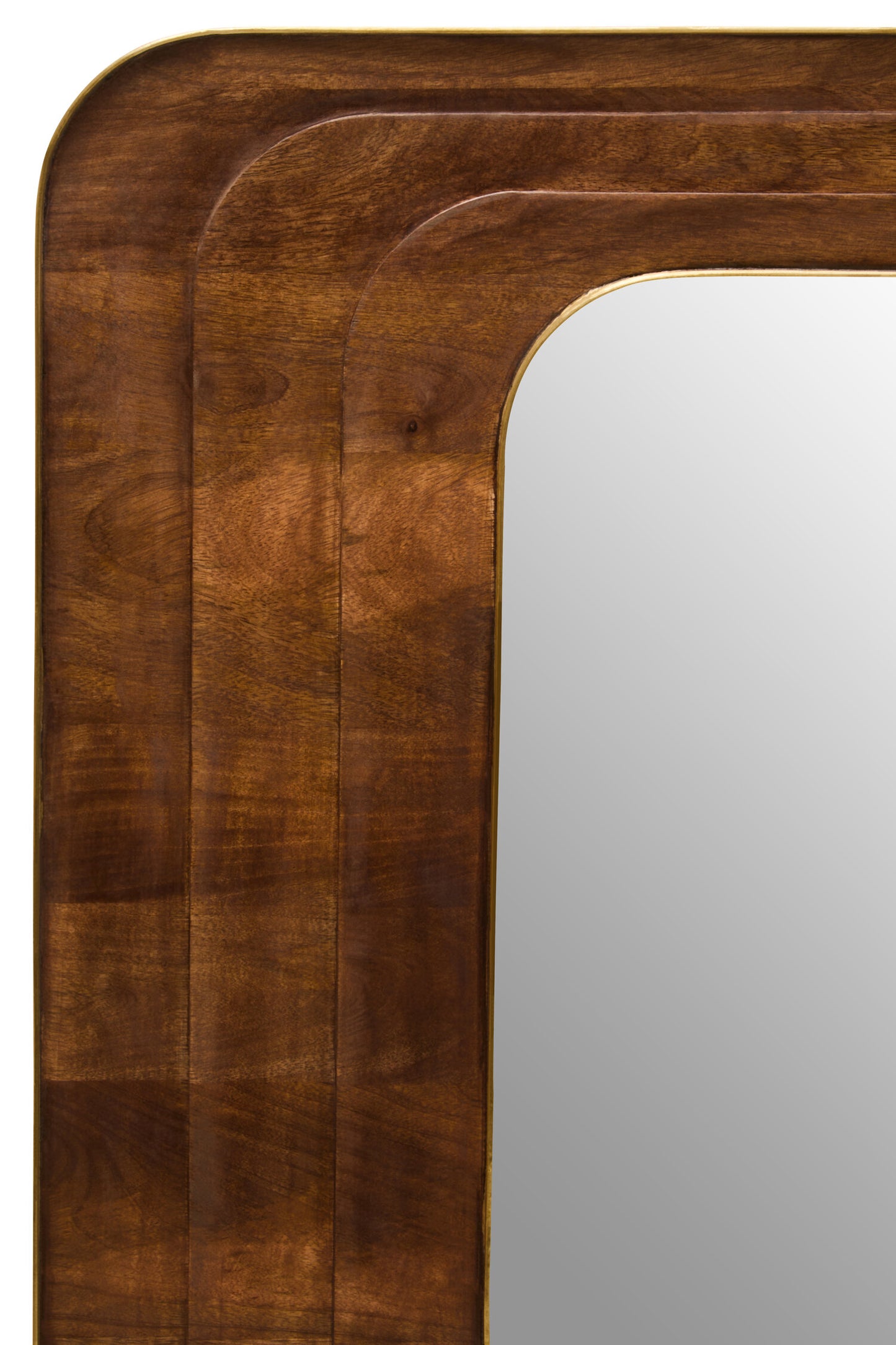 Brando Carved Mango Wood Rustic Wall Mirror
