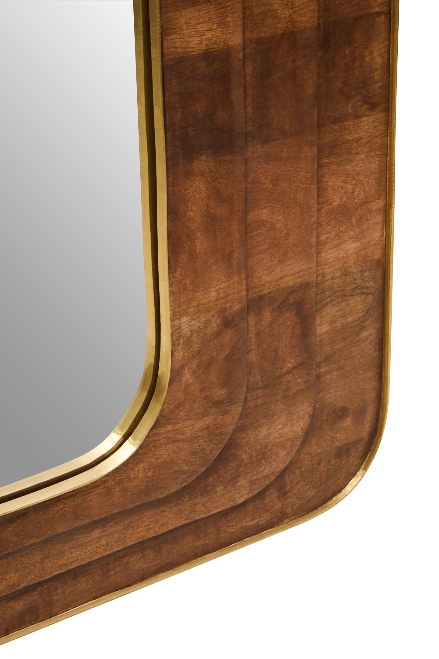Brando Carved Mango Wood Rustic Wall Mirror