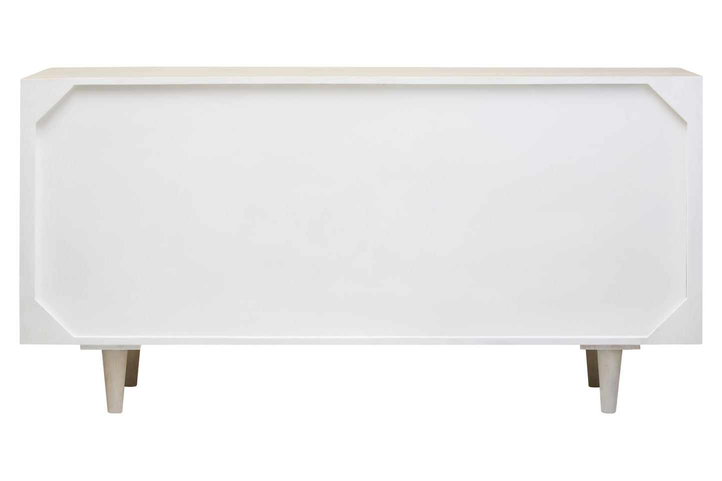 Orla Four Door Whitewash Mango Wood Abstract Sideboard
