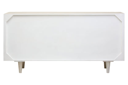Orla Four Door Whitewash Mango Wood Abstract Sideboard
