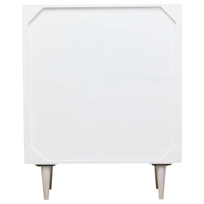Orla Two Door Whitewash Mango Wood Abstract Cabinet