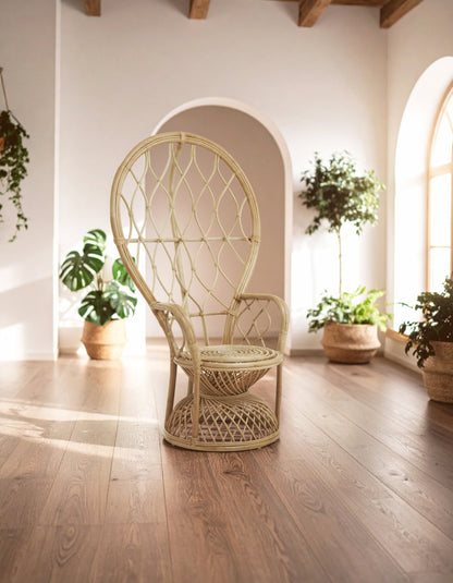 Tropic Natural Rattan Curved Chair