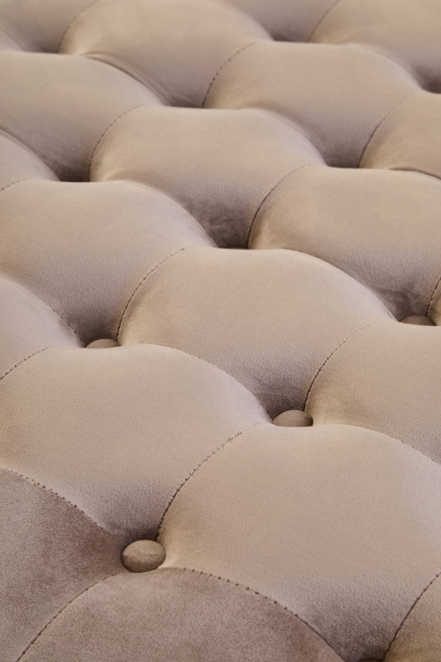 Lafayette Mink Velvet Round Tufted Footstool