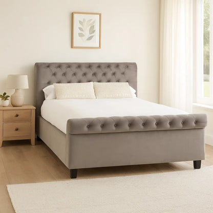 Agnes Grey King Ottoman Bed