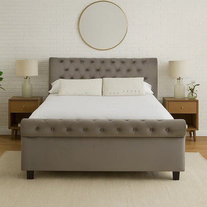 Agnes Grey King Ottoman Bed
