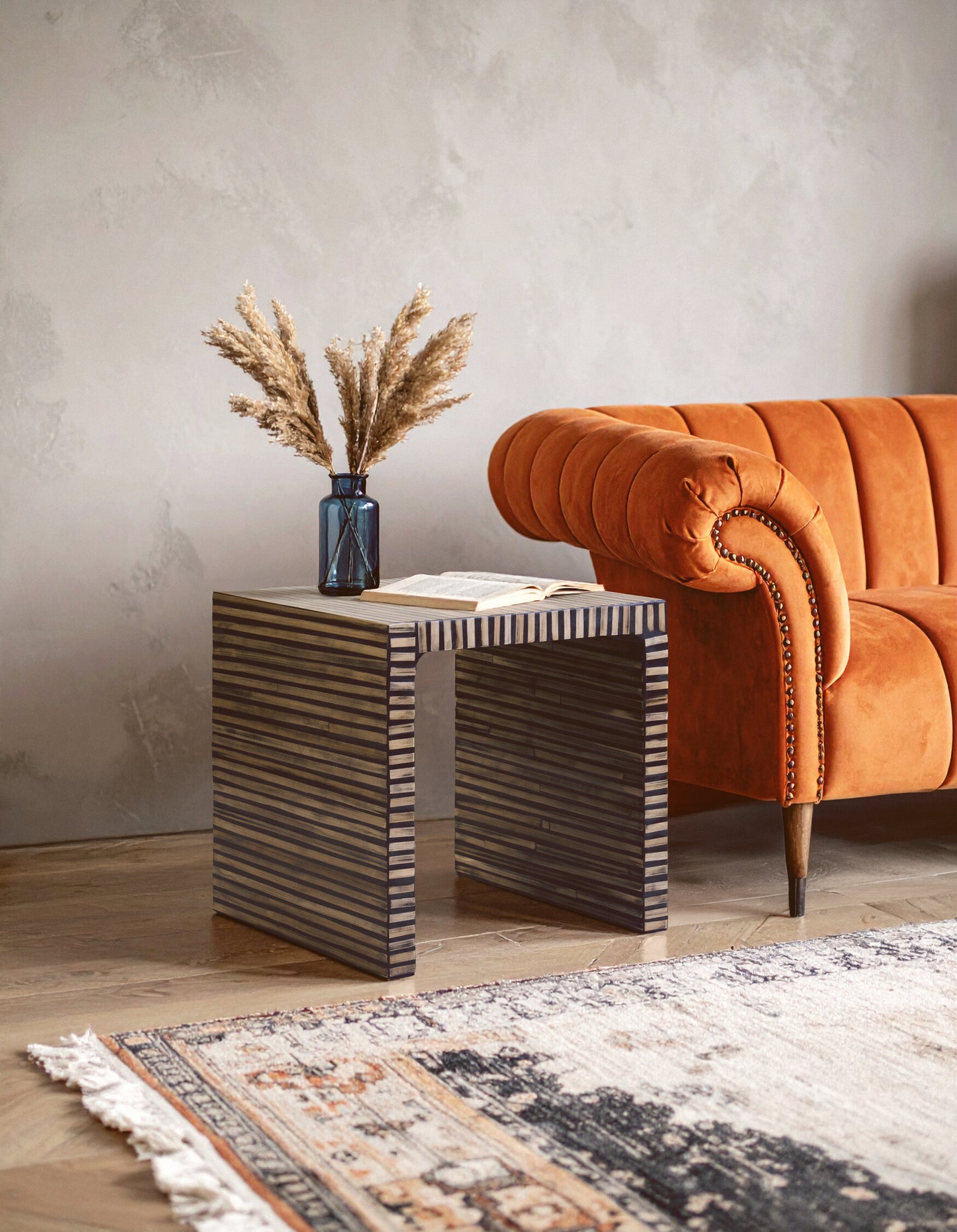 Argentina Bamboo Inlay Side Table