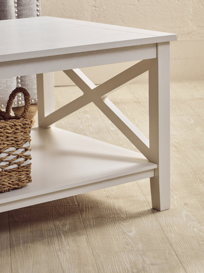 Cambridge White Rectangular Coffee Table