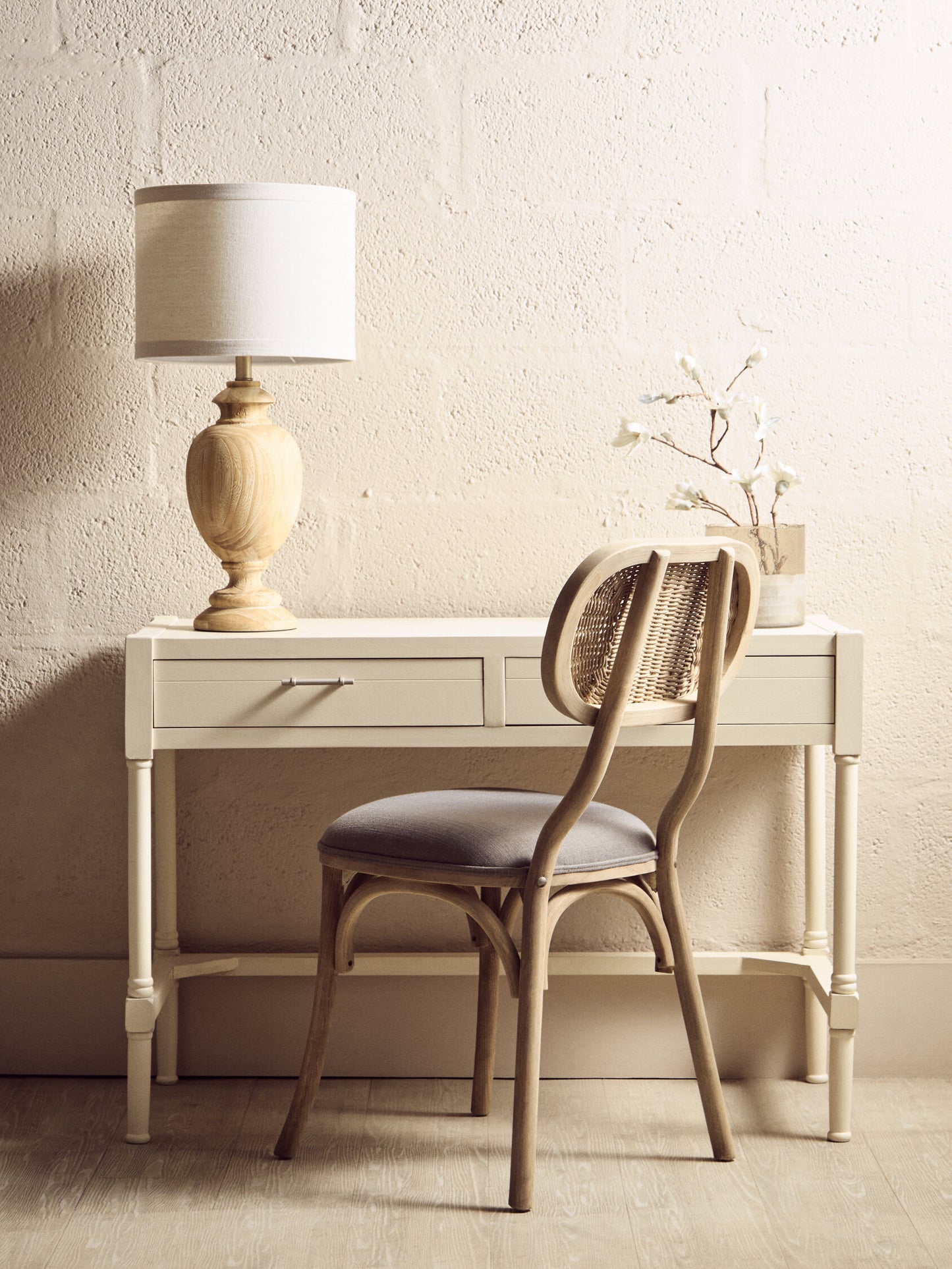 Cambridge Ivory Desk with 2 Drawers