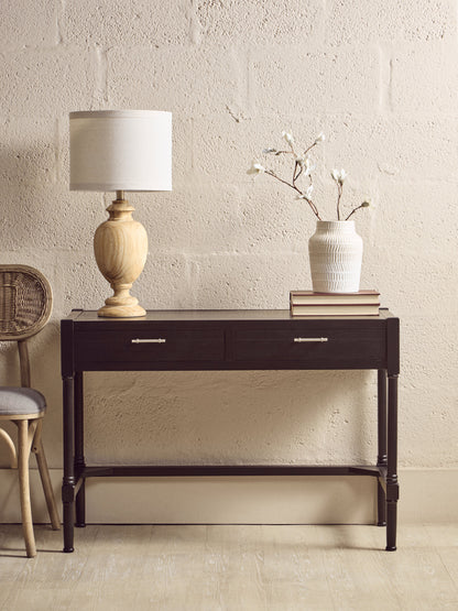 Cambridge 2 Drawer Black Finish Desk