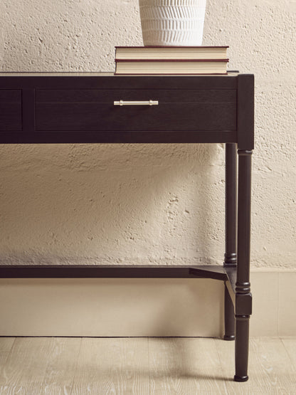 Cambridge 2 Drawer Black Finish Desk