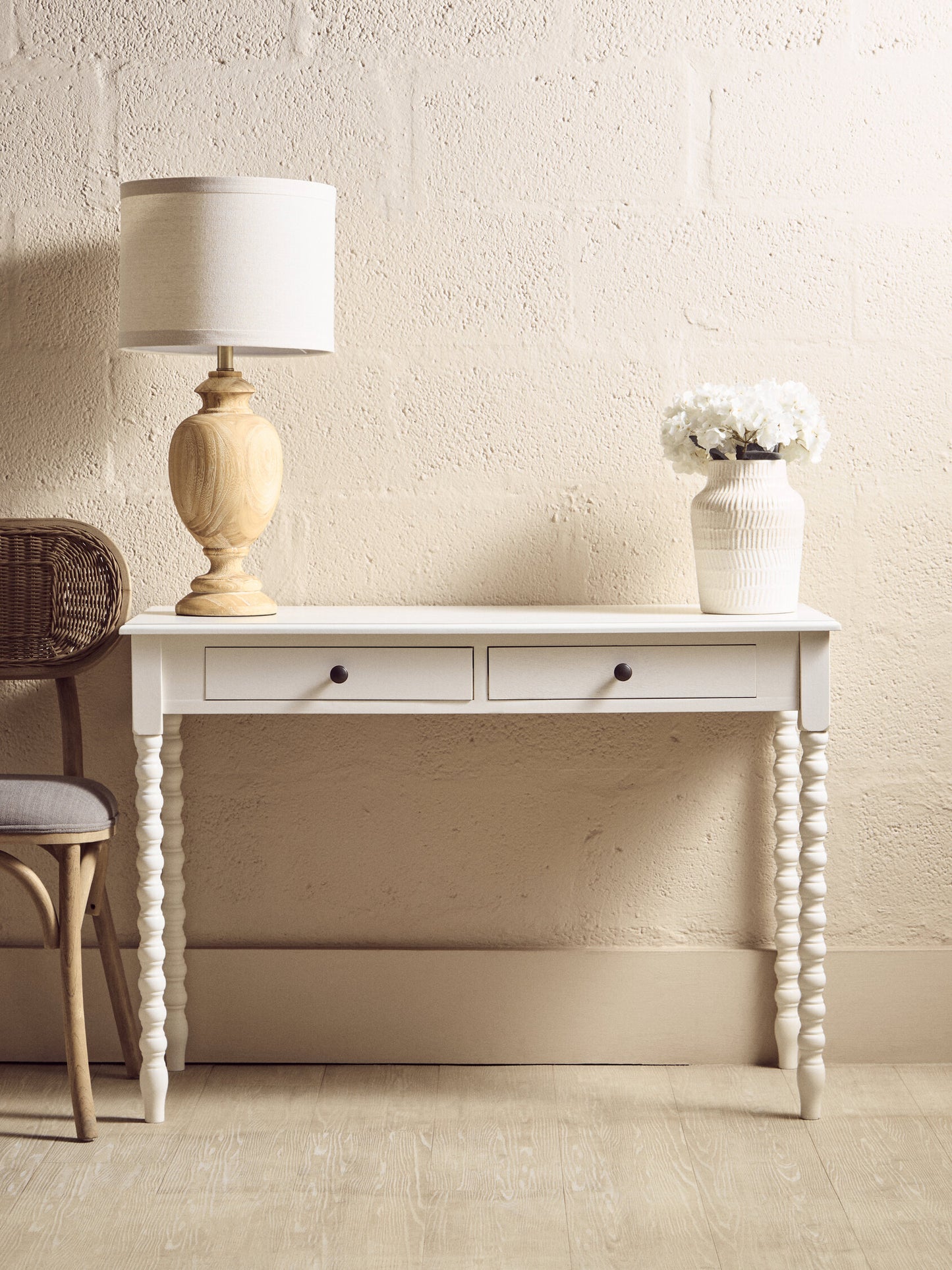 Cambridge 2 Drawer Ivory Desk