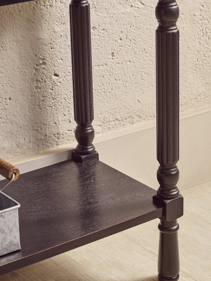 Cambridge 3 Drawer Vintage Black Console Table