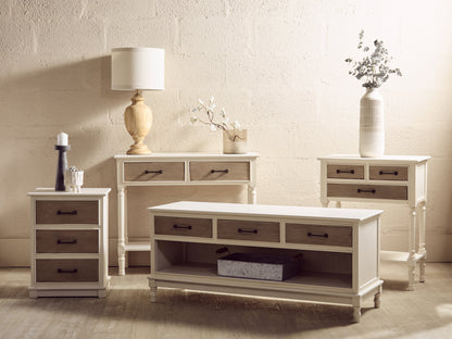 Cambridge 2 Drawers White Console Table