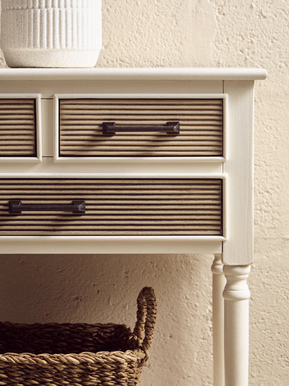 Cambridge 3 Drawers White Console Table