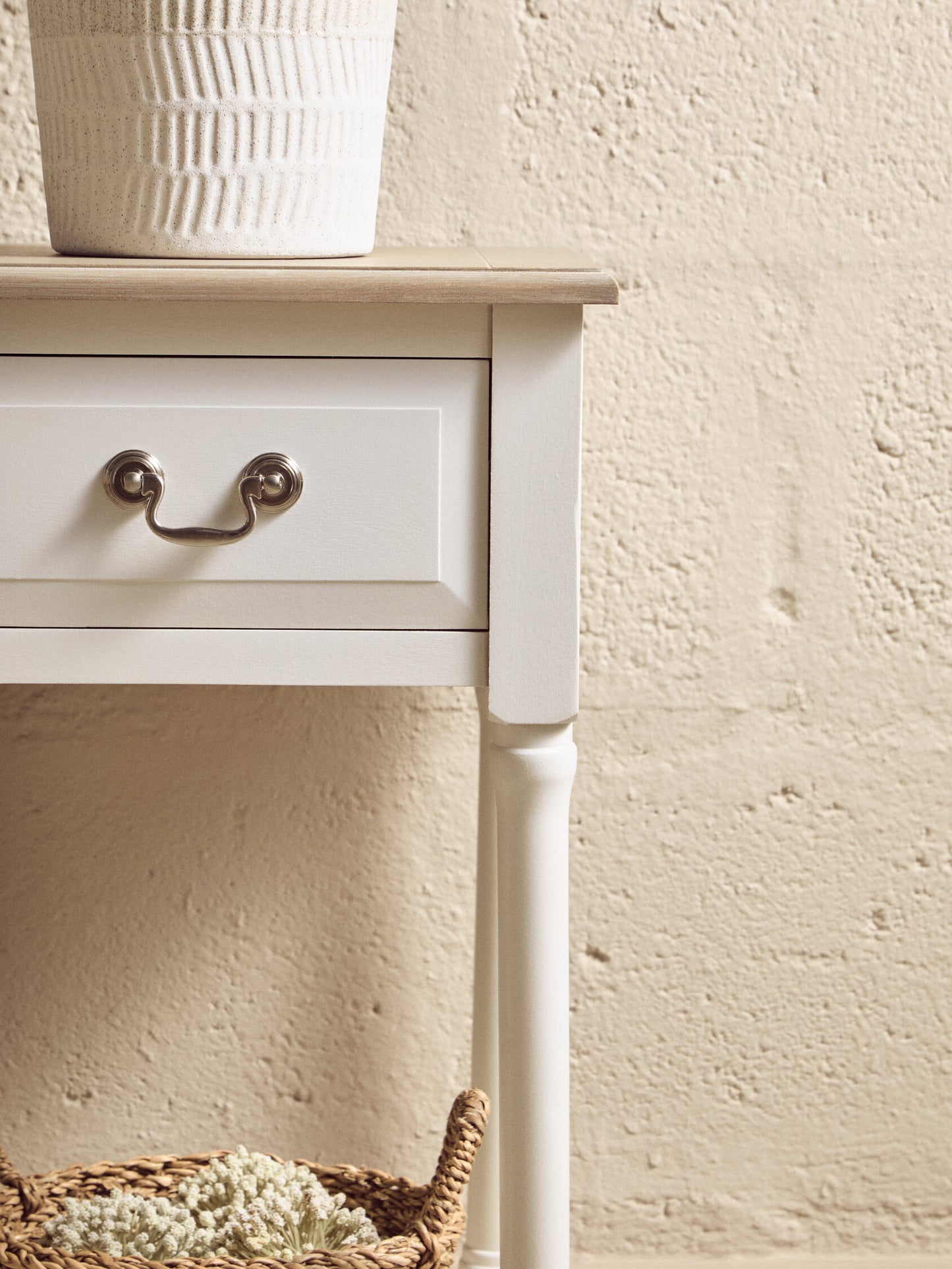 Cambridge One Drawer Ivory Side Table
