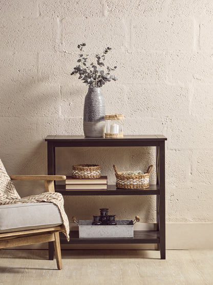 Cambridge 2 Shelf Black Bookcase