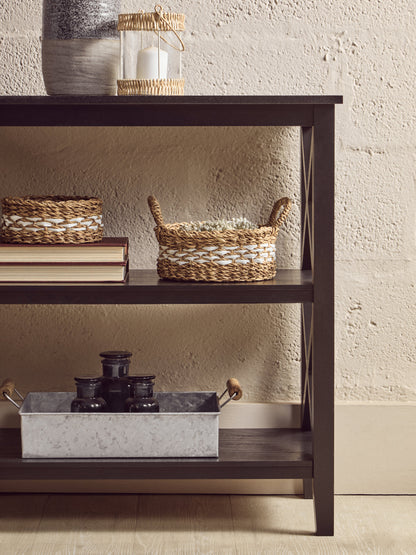 Cambridge 2 Shelf Black Bookcase