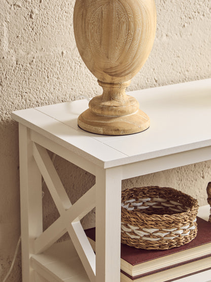 Cambridge 2 Shelf White Bookcase
