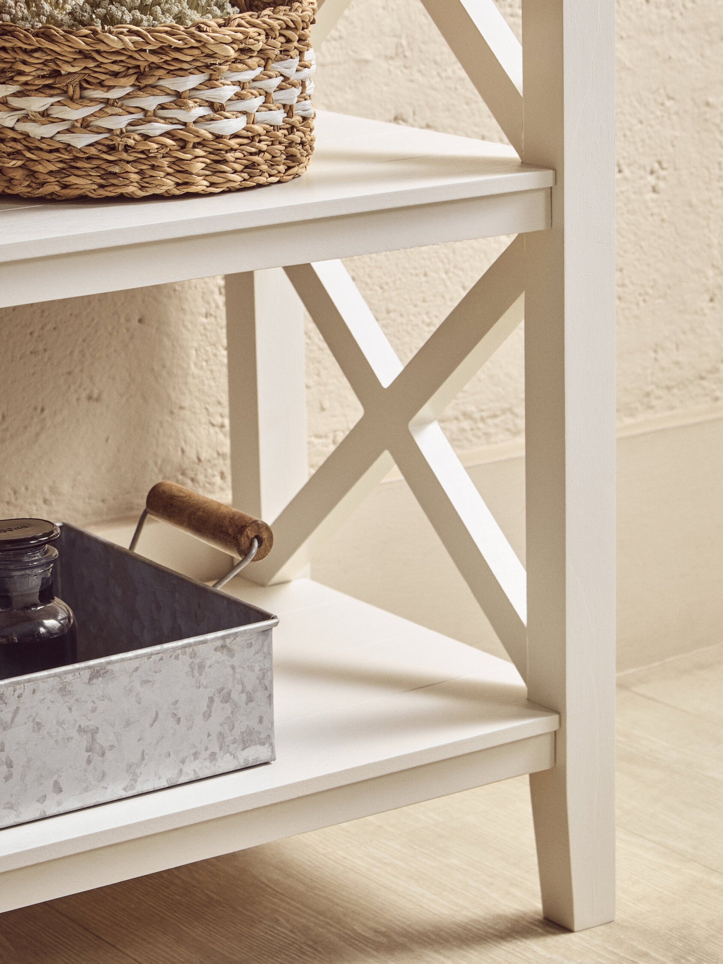 Cambridge 2 Shelf White Bookcase