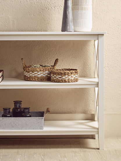 Cambridge 2 Shelf Large White Bookcase