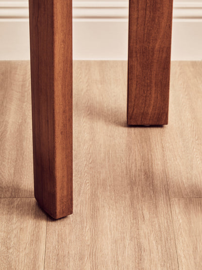 Sorrento Travertine Acacia Wood Round Side Table