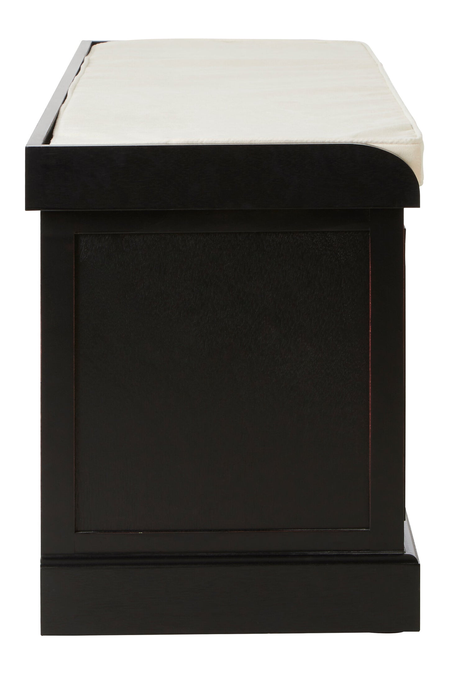 Cambridge Black Three Drawer Storage Bench with Cushion