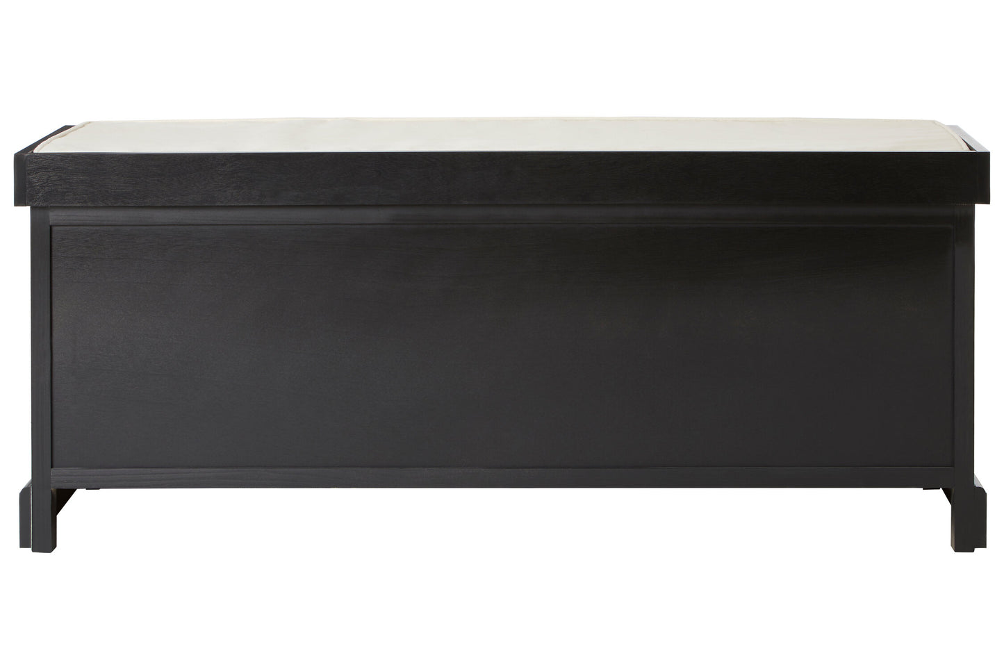 Cambridge Black Three Drawer Storage Bench with Cushion