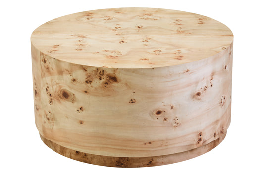 Aspen Burl Wood Design Round Coffee Table | Bali & Blue