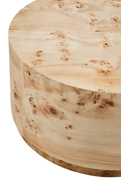 Aspen Round Burl Wood Coffee Table