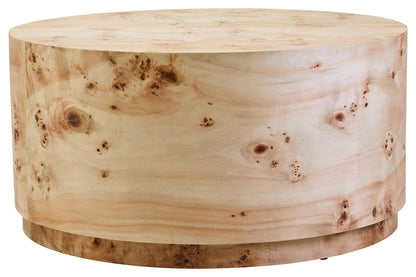 Aspen Round Burl Wood Coffee Table