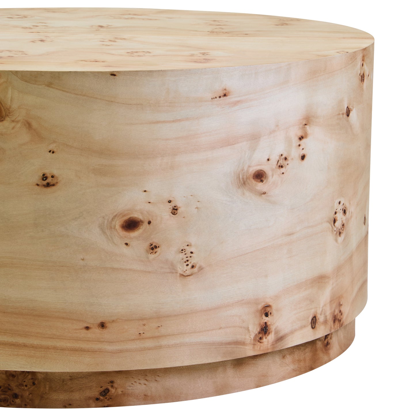 Aspen Round Burl Wood Coffee Table